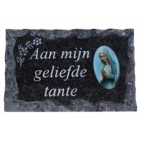 Grafplaat 9x14 Aan Mijn Geliefde Tante 