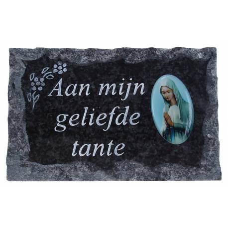 Grafplaat 9x14 Aan Mijn Geliefde Tante 