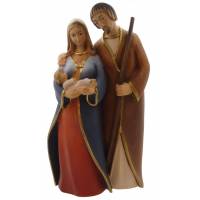 Houtsnijwerk H Familie 14 Cm Blauw-Wit 