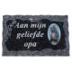 Grafplaat 9X14 cm - Aan mijn geliefde opa 