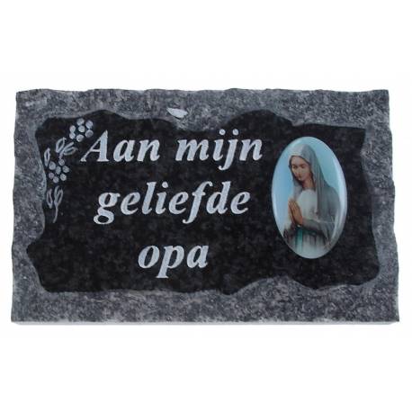 Grafplaat 9X14 cm - Aan mijn geliefde opa 