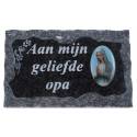Grafplaat 9X14 cm - Aan mijn geliefde opa 