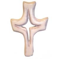 Croix Céramique - 21 X 13 cm - Blanc