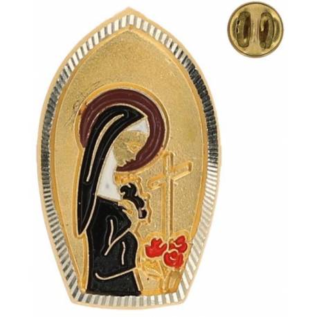 Pin Ste Rita - 20 X 12 mm - Métal Doré