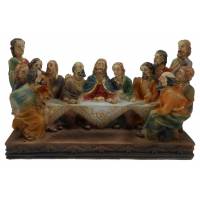 Beeld 15 X 6.5 cm - Laatste Avondmaal - H 9 cm 