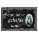 Grafplaat 9x14 Aan Onze Geliefde Tante 