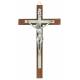 Croix Murale - 15 cm - Bois Brun Foncé + Lumineux
