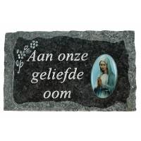 Grafplaat 9x14 Aan Onze Geliefde Oom 