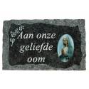 Grafplaat 9x14 Aan Onze Geliefde Oom 