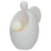 Ange + Bougie - 9 X 10 X H15 cm - Porcelaine