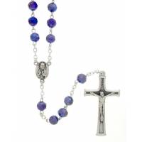 Chapelet Cristal - Bleu Foncé + Ecrin