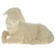 Agneau Couche pour personnages de crèche de 16 cm bois naturel