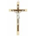 Croix Murale - 15 cm - Bois Brun 2 Tons