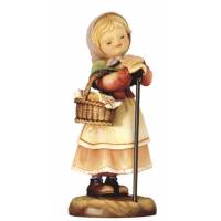Houtsnijwerk Herderin/Mand 15 Cm Gekleurd 