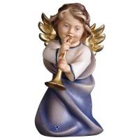 Houtsnijwerk Engel Met Trombone 7.5 Cm / Gekleurd 