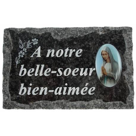 Plaque Cimetiere A Notre Belle-Soeur Bien-Aimee 9x14