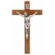 Croix Murale - 12 cm - Bois Corps Mét. Bronzé