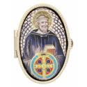 Pillendoosje - H Benedictus - Mozaiek - Ov 52x36 mm 