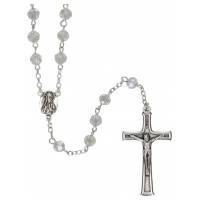 Chapelet Cristal - Blanc + Ecrin