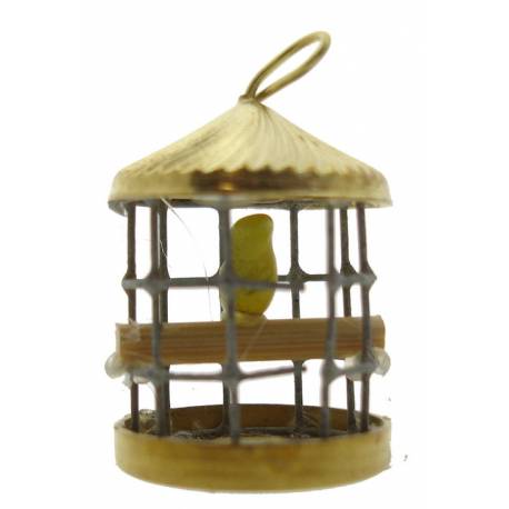 Napolitaanse Santon 08 Cm Ronde Vogelkooi Met Vogel 2X2x3.5Cm 
