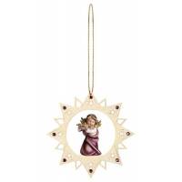 Coeur A Suspendre + Ange 12 Cm Couleur