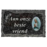 Grafplaat 9X14cm Aan Onze Beste Vriend 