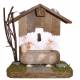 Accessoire pour crèche puit avec mur blanc avec éclairage-12x8xH14 cm