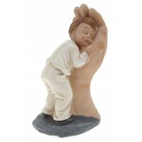 Beeld 12 cm - Hand met Jongen 
