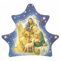 Kerststal / Boom - 10.5 X 9.5 cm 