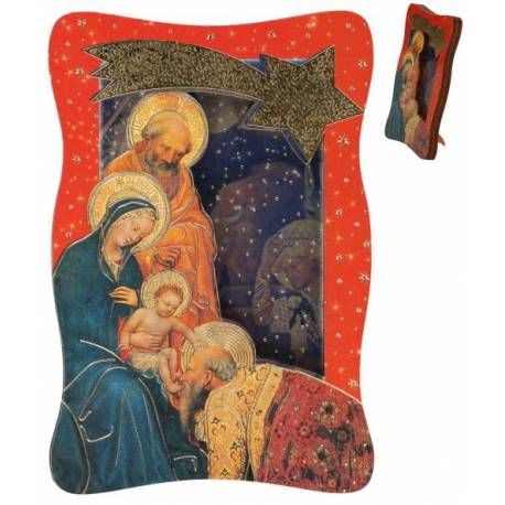 Kader / relief Kersttafereel 5.6 X 8.5 cm 