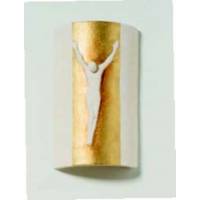 Croix Murale 17.5 Cm Céramique/Doré