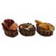 Napolitaanse Santon 12 Cm Mandje Salami-Paddestoelen-Brood 3X2x3cm 