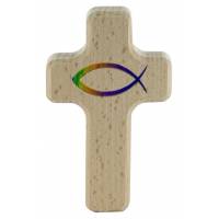 Kruisbeeld Hout 7 X 11 Cm Vis 