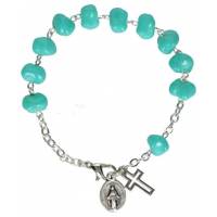 Armband-tientje - Glas - Turquoise 