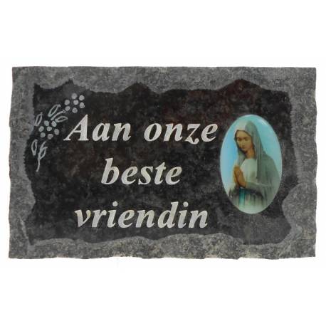 Plaque Cimetiere Aan Onze Beste Vriendin 9X14
