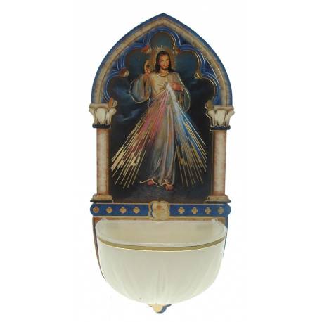 Bénitier 13 cm - Christ Miséricordieux