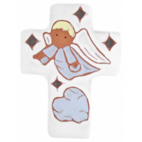 Croix Céramique 11 X 8.5 cm Blanc