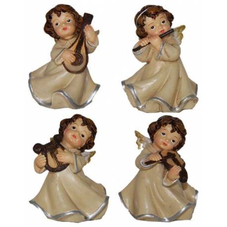 Ange musicien - 5 cm - 4 / set - 24 / bte