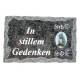 Plaque Cimetiere 09 X 14 Cm In Stillem Gedenken