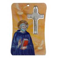 Kader 15 X 10 Cm H Benedictus + Benedictuskruisje 7 Cm 