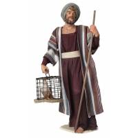 Crèche de Noël Heide Hannah : Berger avec cage/pigeon 20 Cm Couleur