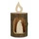 Nativité dans rodin en bois sculpté H 10 cm x 5 cm Naturel
