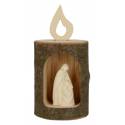 Nativité dans rodin en bois sculpté H 10 cm x 5 cm Naturel