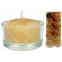 Boite de 10 chauffe-plats - cire d'abeilles + 1 verre