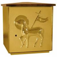 Tabernacle 25.5x25.5 Cm P 22 Cm Revetement Bois
