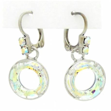 Oorringen Ring Swarovsky Wit Irise 