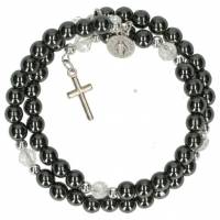 Armband-rozenkrans - hematiet - Wonderbare medaille 