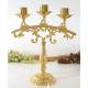 Bougeoir Base Diam 12 Cm H 34 Cm Diam Bougie 4 Cm Doré