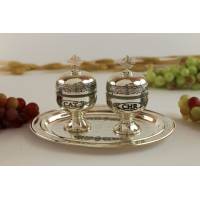 Set Pour Huiles Saintes 2 Ampoules Cat/Chr Argenté