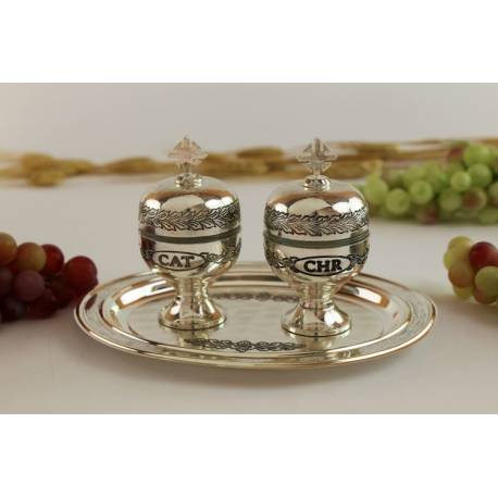 Set Pour Huiles Saintes 2 Ampoules Cat/Chr Argenté